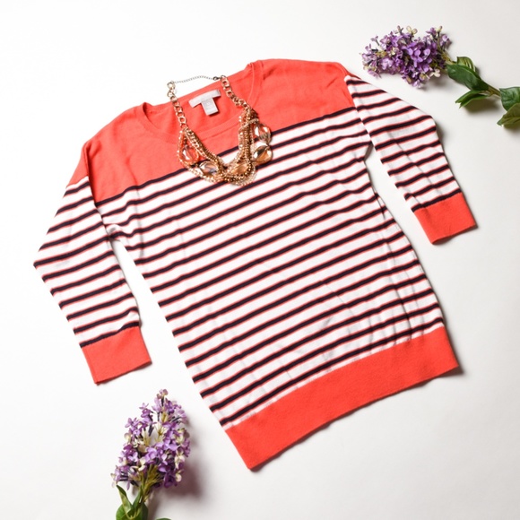 Banana Republic Sweaters - ⭐HP⭐BANANA REPUBLIC Red/White Striped Sweater - XS